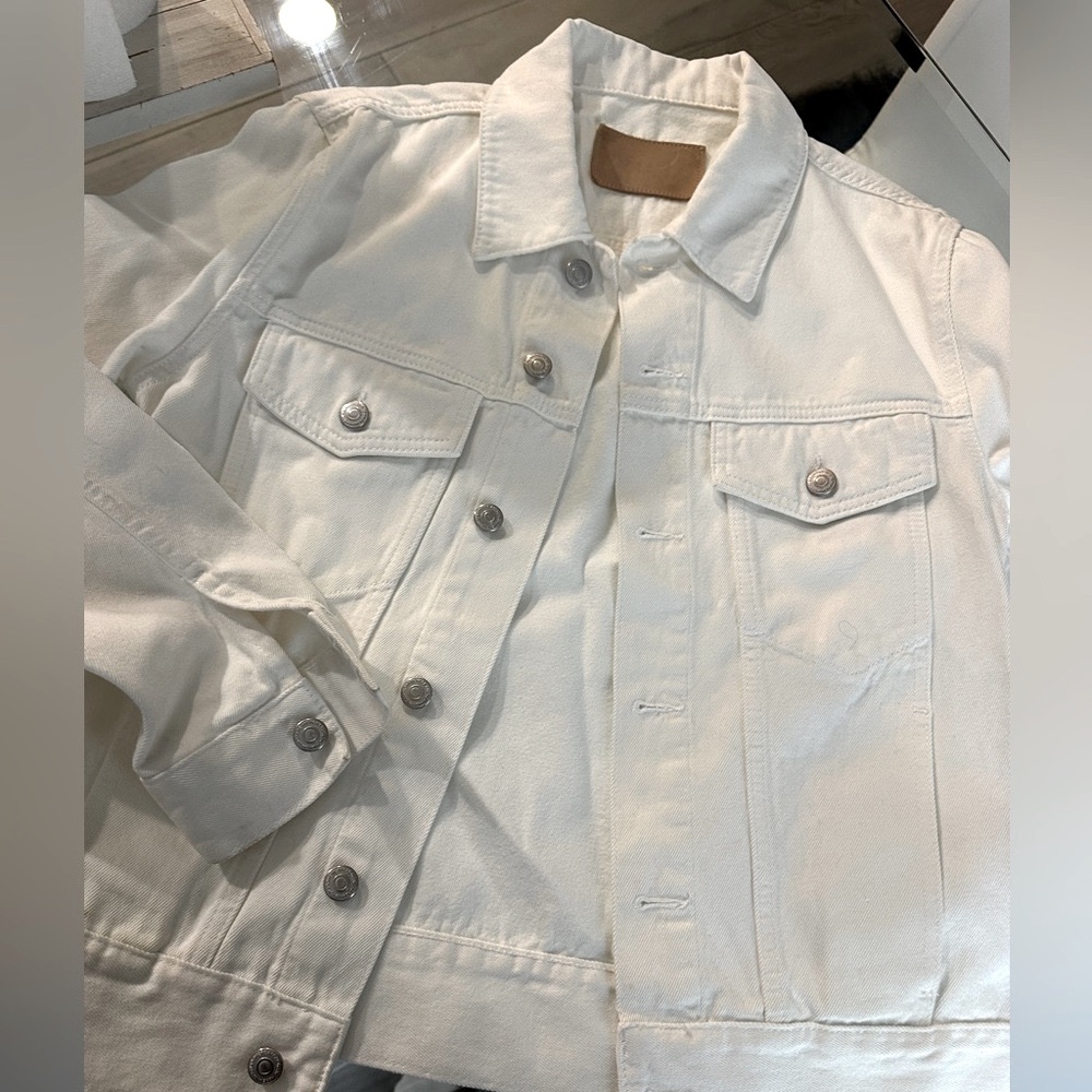 SANDRO PARIS White Denim Jacket